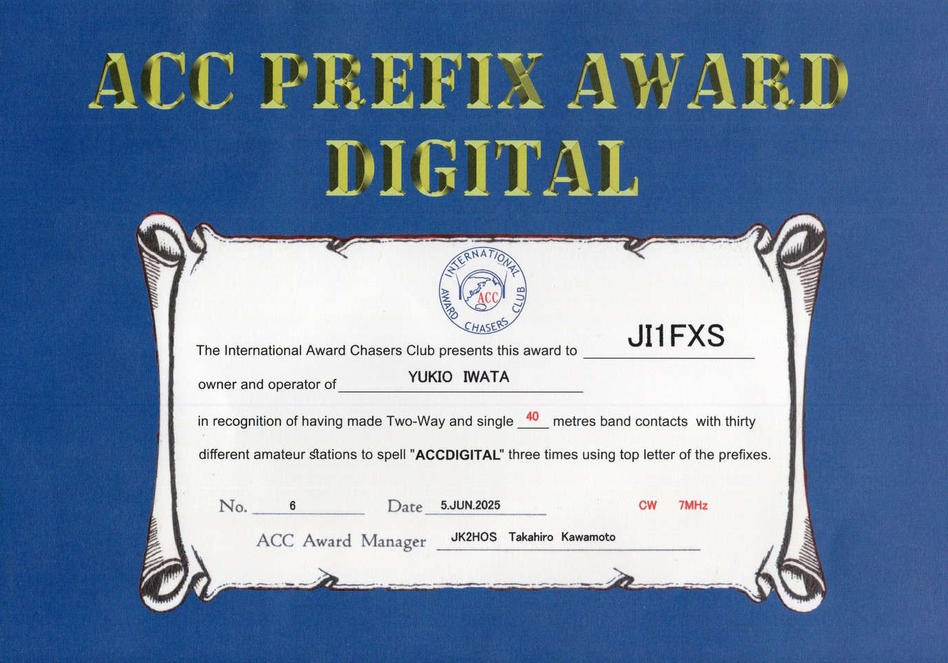 JI1FXS̃A}`AB