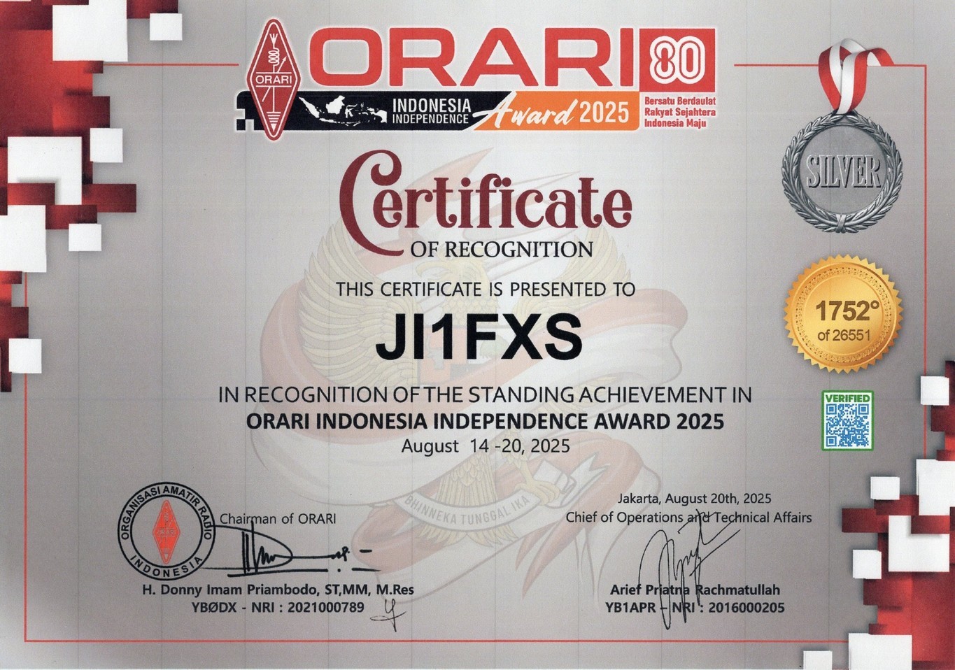 JI1FXS̃A}`AB