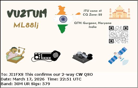 �{������eQSL�œ��������J�[�h��UP�v���܂��B�iJI1FXS�̃A�}�`���A�������B�j