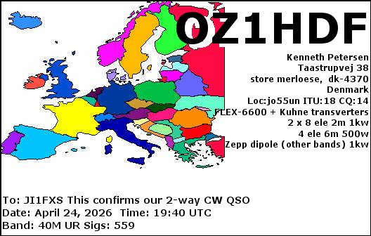 ����7MhzCW��QSO�����ǂ���eQSL�œ��������J�[�h��UP�v���܂��B+�iJI1FXS�̃A�}�`���A�������B�j